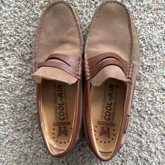 Mephisto nubuck two-tone slip-on Cool-Air loafer SZ 10 US, SZ 9.5 EUR - Picture 5 of 6